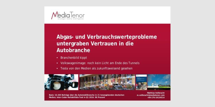 Abgas- und Verbrauchswerteprobleme untergraben Vertrauen in die Autobranche