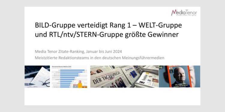 BILD-Gruppe verteidigt Rang 1 – WELT-Gruppe und RTL/ntv/STERN-Gruppe größte Gewinner