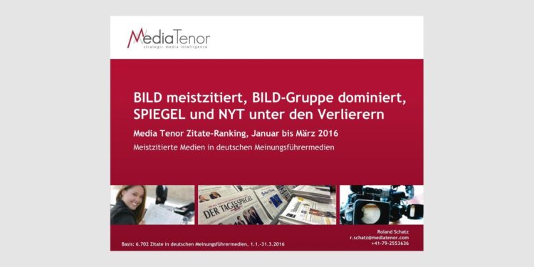 BILD meistzitiert, SPIEGEL und NYT unter den Verlierern