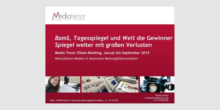 BamS, Tagesspiegel und Welt die Gewinner im Zitate-Ranking