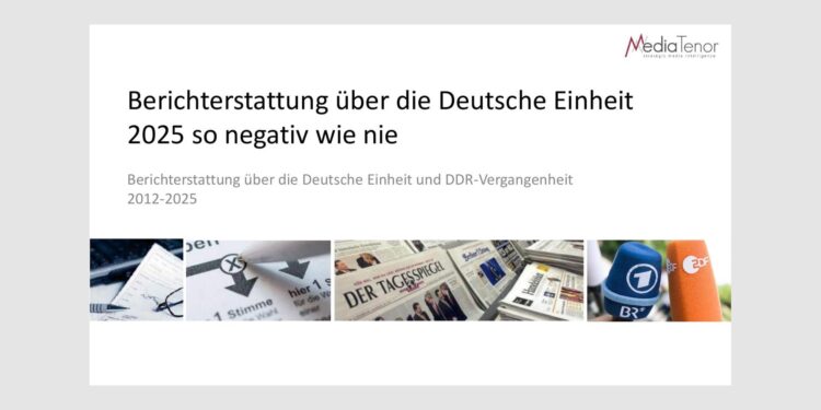 Berichterstattung über die Deutsche Einheit 2025 so negativ wie nie