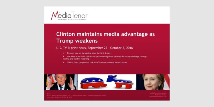 Clinton maintains media advantage as Trump weakens