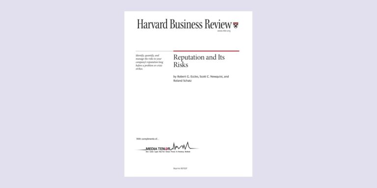 Titelseite Reputation and Its Risks, Harvard Business Review