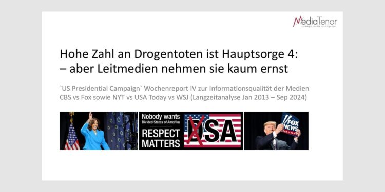Hohe Zahl an Drogentoten ist Hauptsorge 4 – aber Leitmedien nehmen sie kaum ernst