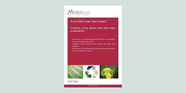 If not ESG now, then when?