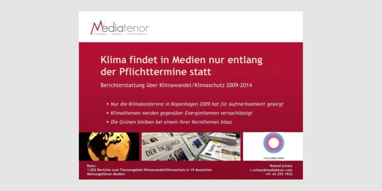 Klima findet in Medien nur entlang der Pflichttermine statt