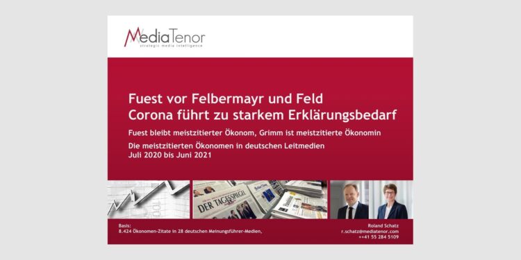 Media Tenor Ökonomen-Ranking: Fuest vor Felbermayr und Feld