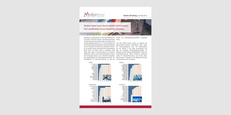 Medien bieten kaum ökonomischen Sachverstand