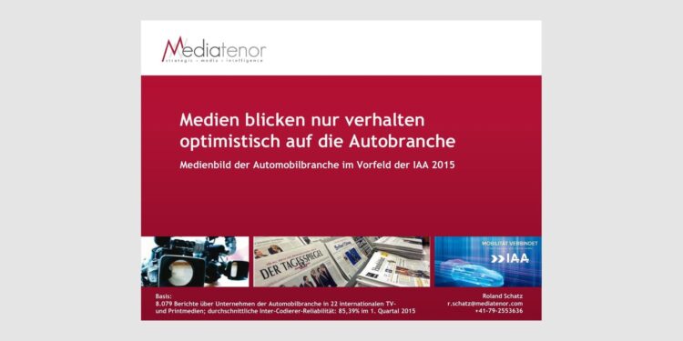 Medien blicken nur verhalten optimistisch auf die Autobranche