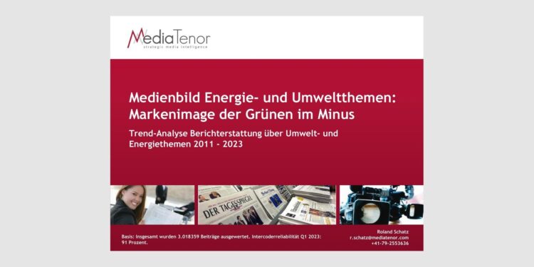 Medienbild Energie- und Umweltthemen: Markenimage der Grünen im Minus