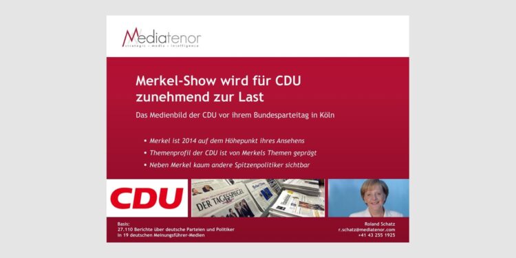 Merkel-Show wird für CDU zunehmend zur Last