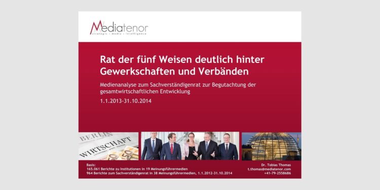 Rat der fünf Weisen deutlich hinter Gewerkschaften und Verbänden
