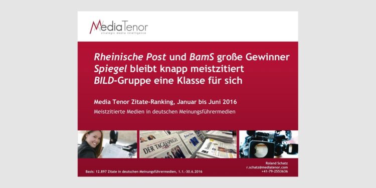 Rheinische Post und BamS große Gewinner im Zitate-Ranking