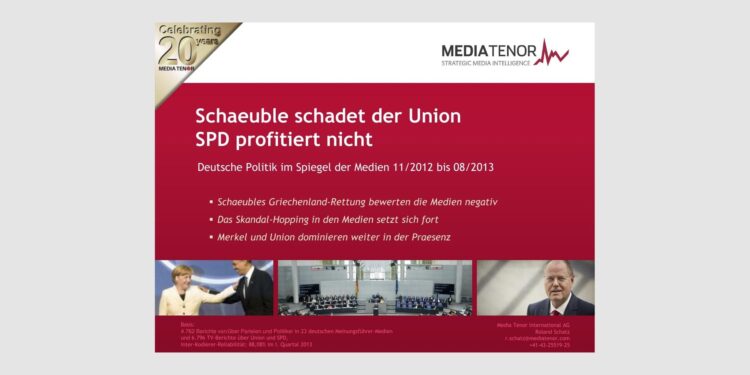 Schäuble schadet der Union – SPD profitiert nicht