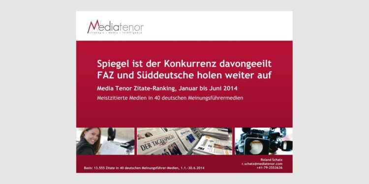 Spiegel meistzitiert und der Konkurrenz davongeeilt