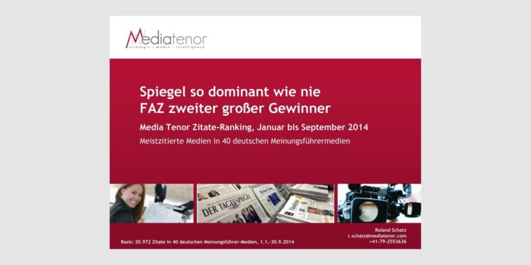 Spiegel so dominant wie nie FAZ zweiter großer Gewinner