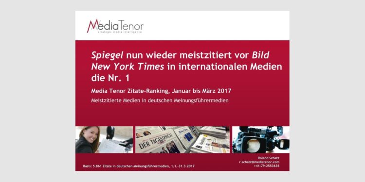 Spiegel wieder meistzitiert vor Bild