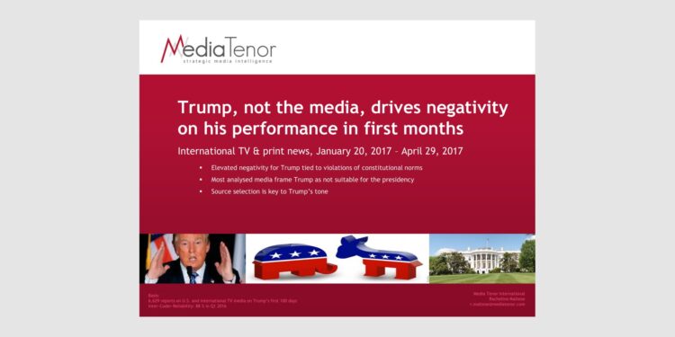 Trump, not the media, drives negativity on his performance in first months