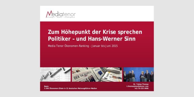 Zum Höhepunkt der Krise sprechen Politiker – und Hans-Werner Sinn